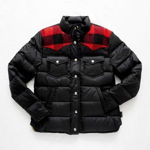 NEW WITH TAG MADEWELL Rockford Buffalo Plaid Down Puffer Jacket Small